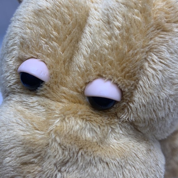 8" light brown Ganz Webkinz Mud Hippo plush stuff animal pink eyelids - Picture 3 of 10